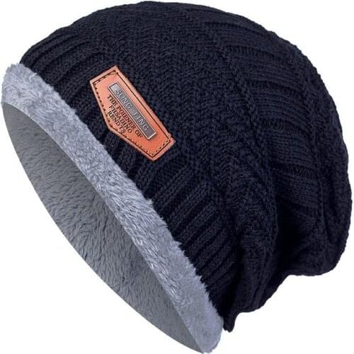 New Unisex Stylish Winter Hat Add Fur Lined Soft Warm Beanie Cap Thick Winter Hats For Men & Women Knitted Hat Dropshipping