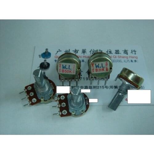 1pcs/lot WL 148 single joint potentiometer B10K B20k B50k B100k half long shaft 20