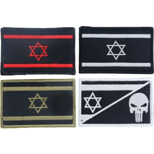 1pcs Israel Flag Embroidery Patch Tactics Fight Badge Military Costume Backpack Flag Armband Badge Patch For Backpack