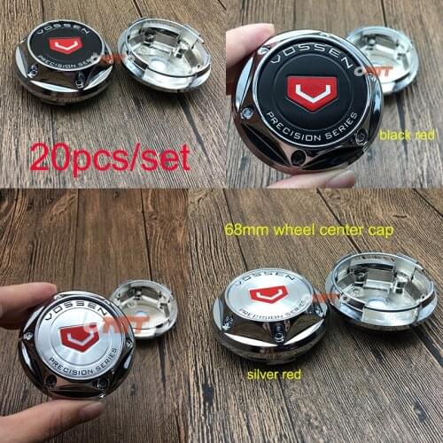 20pcs/set 2.67inch 68mm Wheel Badge Emblem Cover Car Wheel Hub Cap For VOSSEN Sticker Car Styling Wheel Center Cap car styling