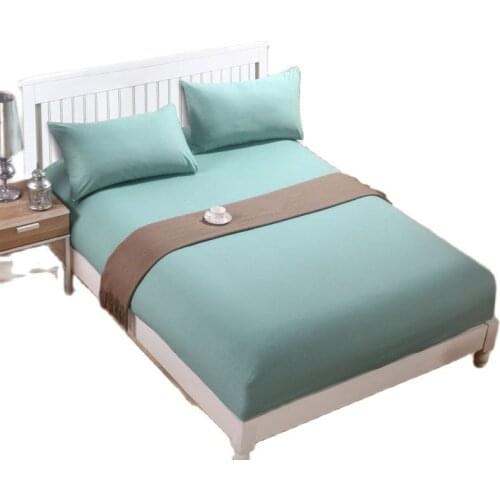 1PC Fitted Sheet With 48*74cm Pillowcase 120*200/150*200/180*200 Height 25cm Printed Polyester Fitted Sheet