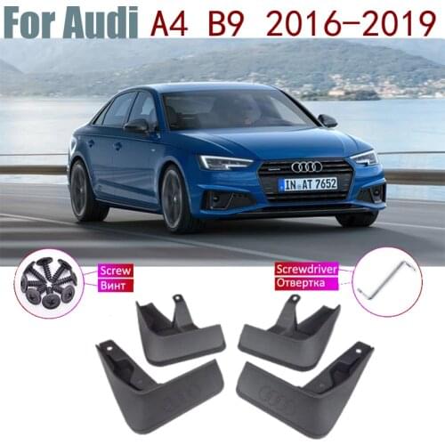 4 PCS Front Rear Mud Flaps Guard Splash Flap Mudguards Accessories Car Mudflap Fender For Audi A4 B9 2019 2018 2017 2016