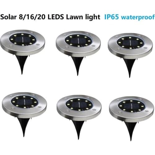 Solar LED Landscape Light Plug-in Light Outdoor Garden Waterproof Lawn Light Villa Garden Decorative Lighting 16/20 LEDS