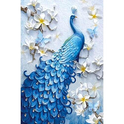 Diamond Painting Diamond embroidery 5d diy full square blue peacock diamond mosaic daimond painting drill