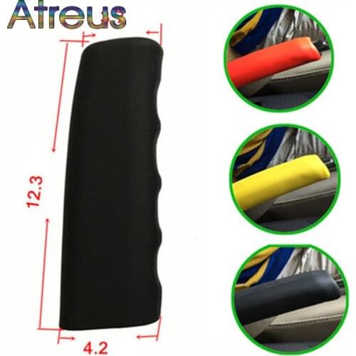 Atreus1pcs Silicone non-slip car hand brake Cover for BMW E90 F30 F10 Audi A3 A6 C5 C6 Opel Insignia Alfa Romeo Ssangyong