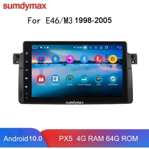 PX5 octa core 4G RAM 64G ROM CAR audio gps player for bmw e46 m3 rover 75 with android 10 car Multimedia touch screen wifi