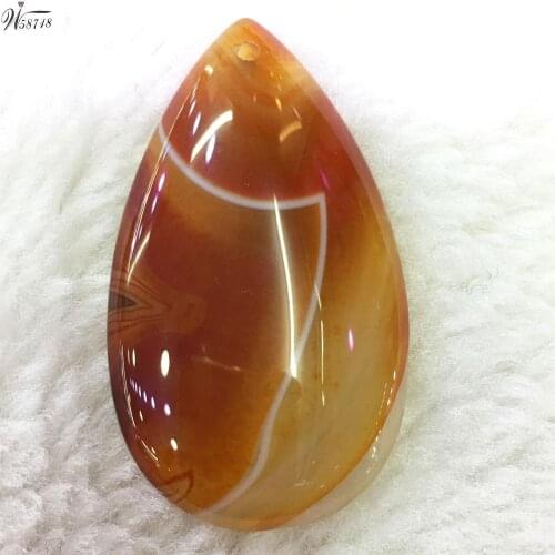 Free Shipping Women Fashion Jewelry Carnelian Water Drop Pendant Bead 1Pcs C6949