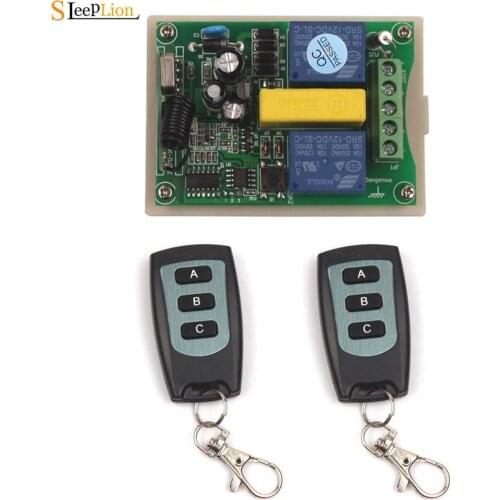 Sleeplion Motor Reversing Garage Door Window AC 110V 220V 2 CH Wireless Remote Control Switch Opener Module Toggle Motor Switch