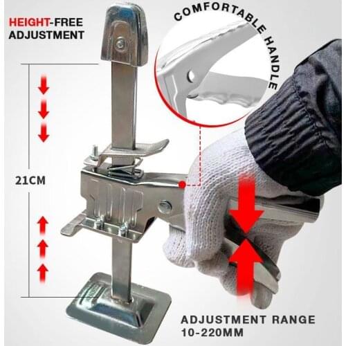 Labor-Saving Lifter Arm Professional-Grade Constructed Stainless Steel Tile Height Precision Locator Wall Leveling Lifting Tool