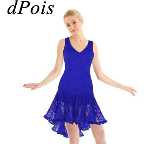 Elegant Women Lace Latin Dance Dress Ladies Ballroom Samba Tango Ballet Dance Wear Costume Rhythmic Gymnastics Skirt For Dancing