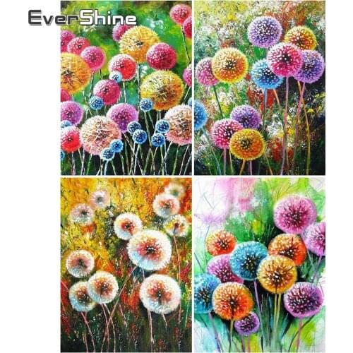 Evershine Diamond Painting Dandelion Mosaic Art Diamond Embroidery Full Square Landscape Picture Of Rhinestones Home Decoration