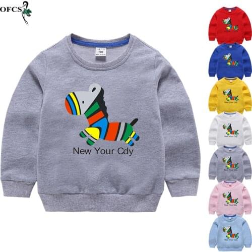 New Spring Retail Boys Girls Cotton Hooded Fleece Kids Clothes Teenagers Sweatershirts Childrens Clothing Cartoon Tops 2-12Year