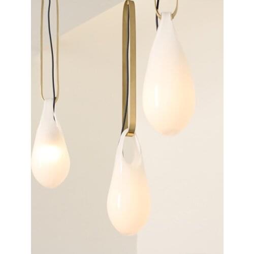 Creative personality glass modern minimalist restaurant bar counter single head front desk art shop decorative chandelier