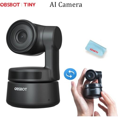 OBSBOT Tiny AI-Powered PTZ Webcam, Full HD 1080p Video Conferencing, Recording and Streaming
