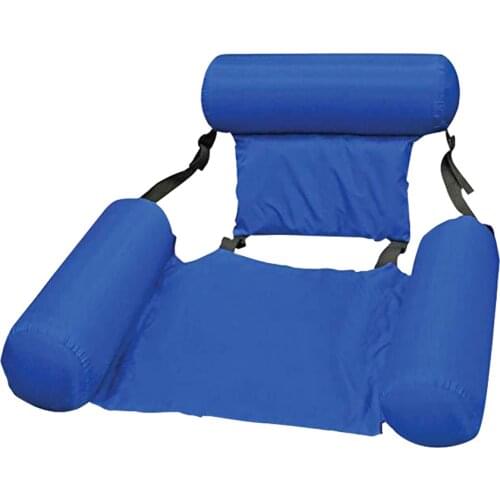 Summer Inflatable Foldable Floating Row Beach Swimming Pool Water Hammock Backrest Air Mattresses Bed Water Sports Lounger Chair
