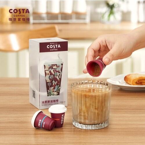 Free shipping 36g/box Costa Coffee Family Cold Extract Instant Instant Sugar-Free Black Coffee Powder Whole Box Mixed Flavor