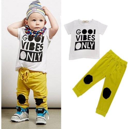 England Style Fashion Childrens Clothing Sets O-neck Childrens Clothing Sets Summer New Boy Fashion English Patch Sets