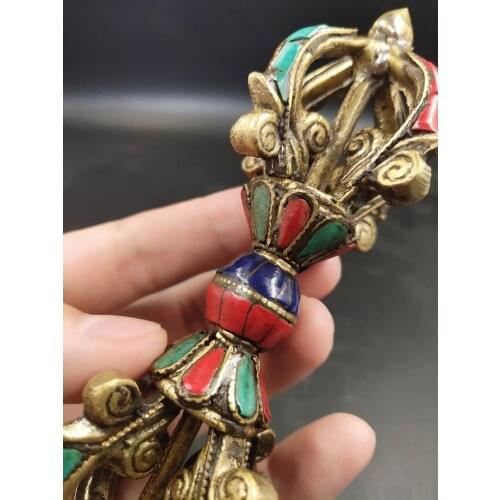 NEPALESE handmade diamond pestle pure copper ritual utensils Tibetan Buddhism temple articles