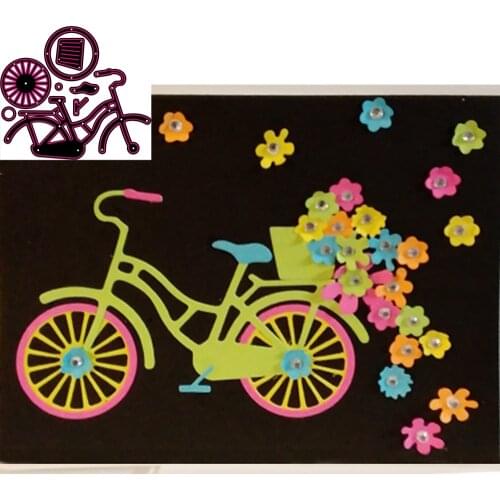 New metal cutting die for bicycle scrapbook paper gift card DIY decorative molding template
