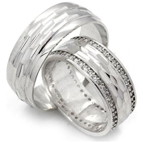 Couple Wedding Ring Sterling Silver 925 Woman And Man Luxury Jewelry Bands Fashion Engagement Anniversary Ancient Greek Model