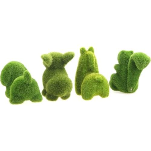 Artificial Grass Creative Artificial Fake Faux Emulation Animal Fuzzy Skin Garden Flower Pot Artificial Flower Decor Craft Gifts