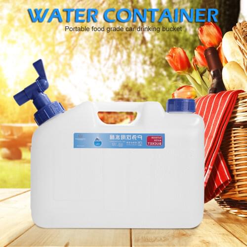 Food Grade Car Water Tank Container Water Container with Faucet 2 Handes for Outdoor Camping Hiking Picnic Driving
