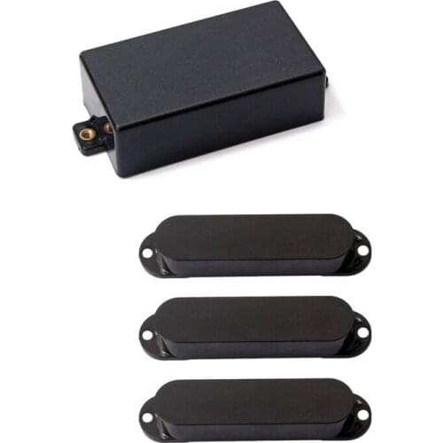 Plastic Sealed Humbucker Pickup Cover Fit SQ ST Pickup Guitar Parts (Black) & Black St Closed Single Coil Pickup Cover Sealed Pi
