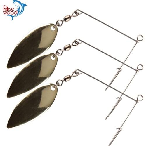 RoseWood Metal Blade Hard 1.7g 2.2g 2.8g/ 2.3g 3.1g Vibration Spoon Fishing Lure With Interlock Snap Pin Swivel, Pack Of 5