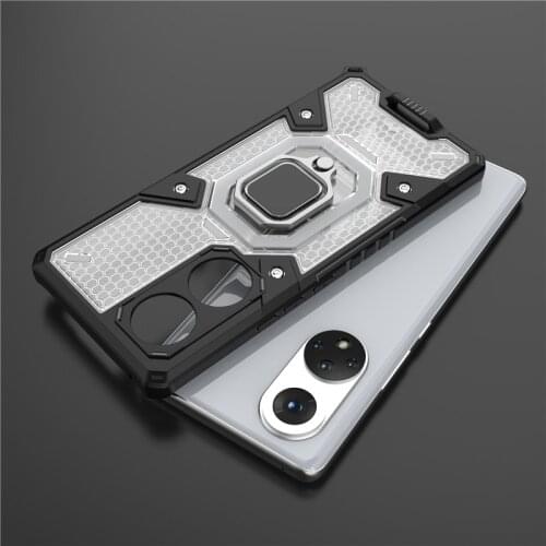 Armor Shockproof Case For Honor 50 Pro 50 SE Huawei P50 Camera Lens Protection Magnetic Metal Ring Stand Holder Back Cover Coque
