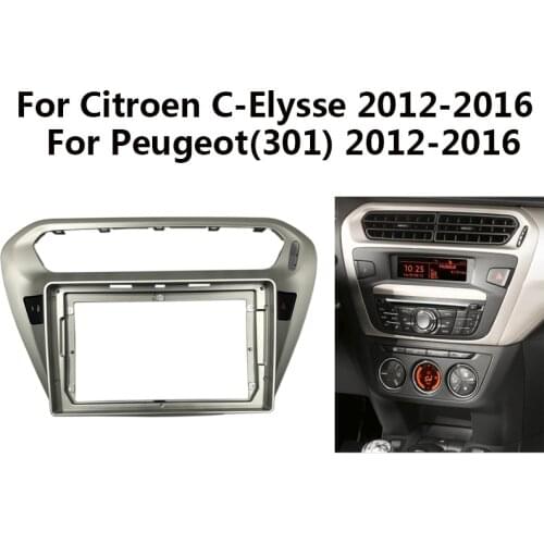 Car Radio Fascia For Citroen C-Elysse Peugeot(301) Auto Stereo Dash Frame Kit Mount Trim Panel Bezel Faceplate
