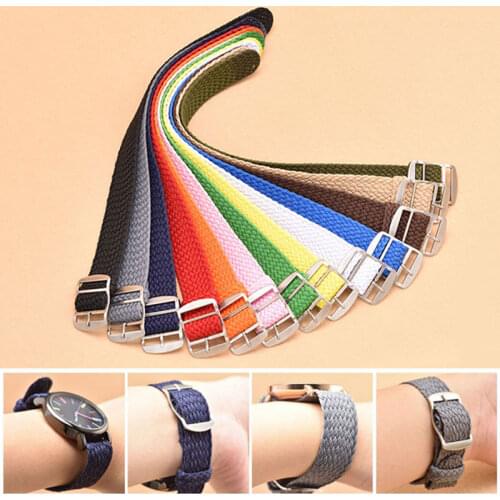 1PC 18mm 20mm 22mm Nylon Braided Watchband Wrist Strap Replacement Canvas Watch Band Accessories Woven Bracelet