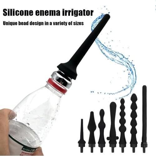 8 Styles Shower Enema Anal Cleaning Anus Vaginal Cleaner Douche Silicone Nozzle Toilet Bidet Shower Tip Portable Bidet sprayer