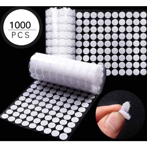 500 Pairs Self-adhesive Dots Tape Round Coins Sticky Dots Tape Mat Carpet Non-slip Fastener Coins