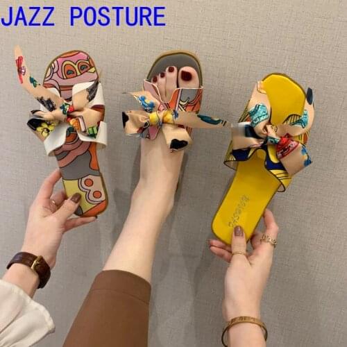 2021 summer fashion sandals bow shoes summer sandals indoor and outdoor flip flops beach slippers womens shoes slippers w031