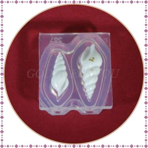 Silicone Mini Conch Mold Nail Art Resin Casting Mould Template Sea Snail Silicone Resin Mold Jewelry Tools Art Crafts Drop Ship