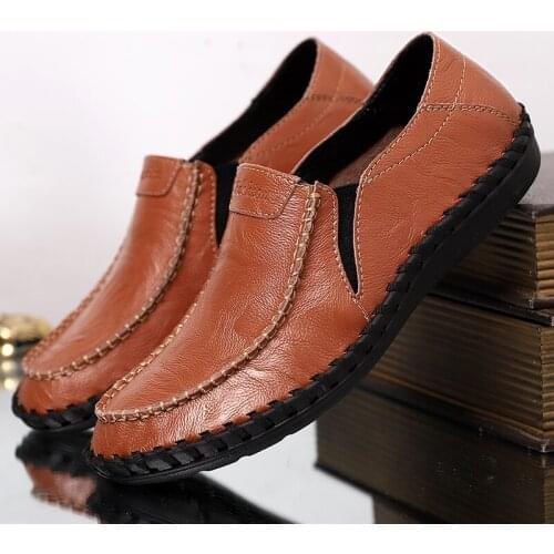 Leather Men Casual Shoes Handmade Mens Loafers Moccasins Breathable Slip on Driving Shoes Fashion Sneakers
