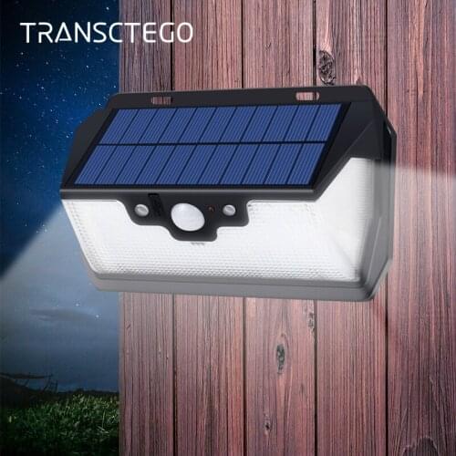 Solar Wall Light 53 LED Outdoor Waterproof Motion Sensor Solar Spotlight With Remote Garden Path Street Wide Angle Modern lamp