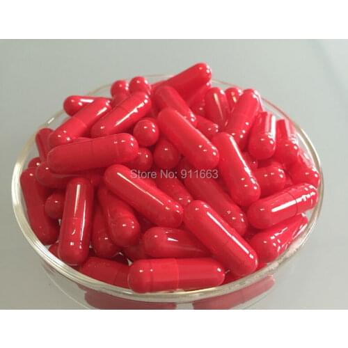 0# 5,000pcs, red-red colored, empty gelatin capsules sizes 0(joined capsule and seperated capsule available)
