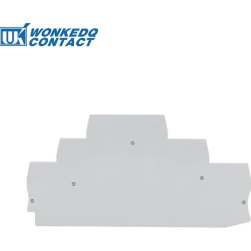 10Pcs D-ST2.5-3L End Cover For ST2.5-3L Triple 3 Level Connector Din Rail Terminal Block Accessories D-ST 2.5-3L Plastic Plate