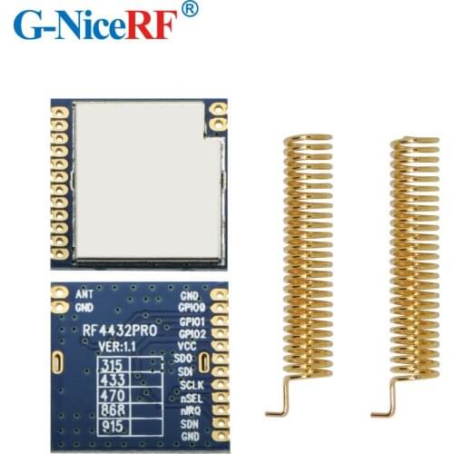 10pcs/lot 100mW Si4432 RF Chip RF4432PRO 433MHz Embeded Anti-interference and Remote FSK/ GFSK Wireless Data Transceiver