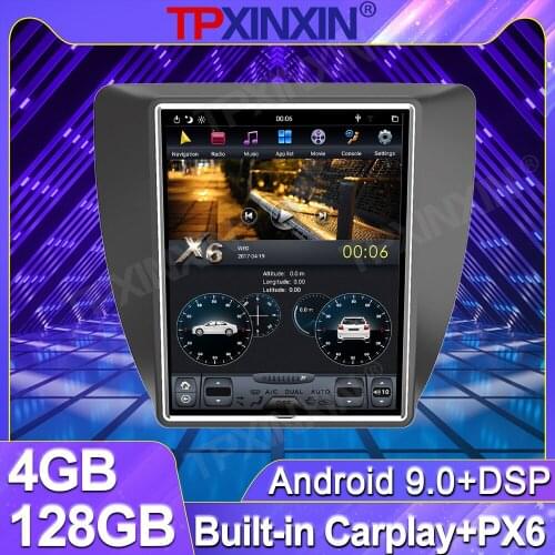 4+128G For VW Sagitar 2012-2018 Tesla Android Vertical Stereo Car Audio GPS navigation Multimedia Player Auto Radio Headunit