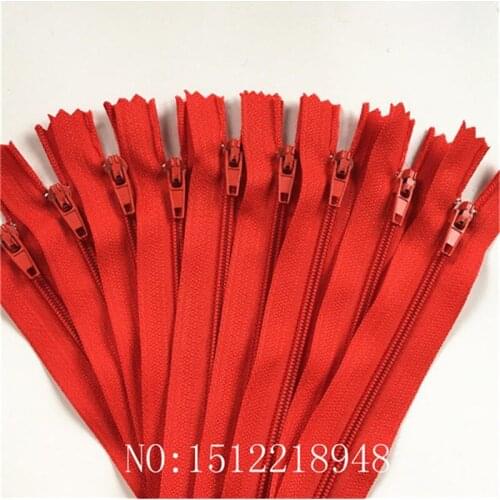 50pcs Red 3# Closed End Nylon Coil Zippers Tailor Sewing Craft (14 Inch) 35CM Crafters &FGDQRS