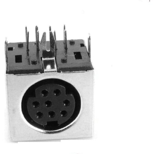 6PCS Mini 8 Pin DIN female Plug Soldering cables DIY connector