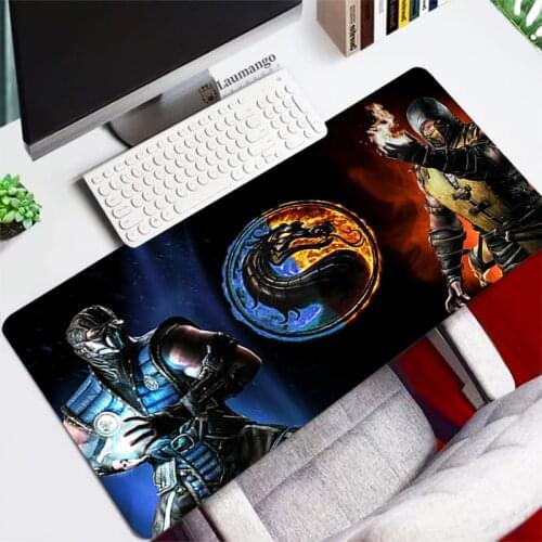 Mortal Kombat Anime Large Gaming Mouse Pad Speed Rubber Lock Edge XL Mouse Mat Laptop Computer Gamer Keyboard Desk Pad Mousepad