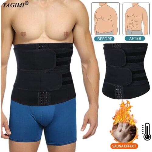 Man Waist Trainer Workout Fitness Sauna Sweat Belt Tummy Belly Girdles Slimming Body Shaper Corset Workout Shapewear Fajas