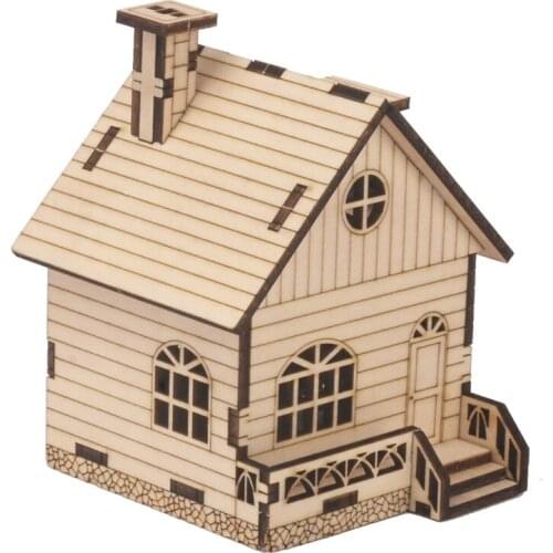 3D Wooden Puzzle Jigsaw Architecture DIY House Kids Boys Girls Educational House Puzzle For Children