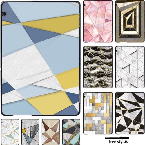 For Huawei MediaPad T3 8.0 Inch/MediaPad T3 10 9.6 Inch/MediaPad T5 10 10.1 Inch - Slim Geometry Tablet Shell Cover Case