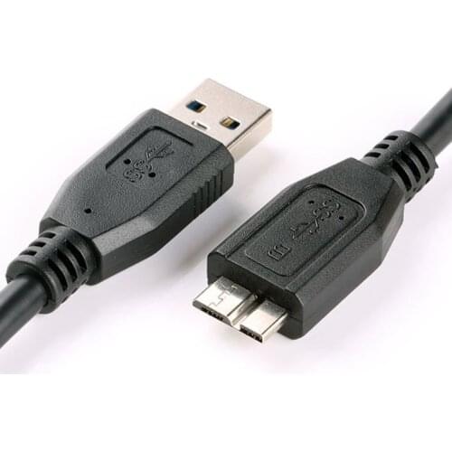 30CM Black Mini Portable USB 3.0 Male A To Micro B Data Cable Cord Lead Wire For External Hard Drive Disk