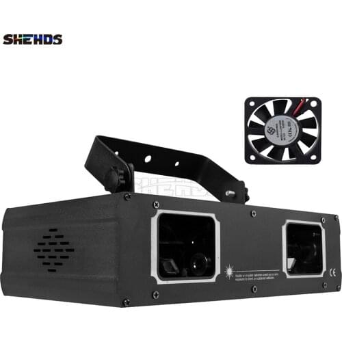 SHEHDS 2PCS Laser Lamp 2 Head Dual Hole DMX512 Effects Lighting For DJ Party Disco Concert Bar Professional Stage Lights