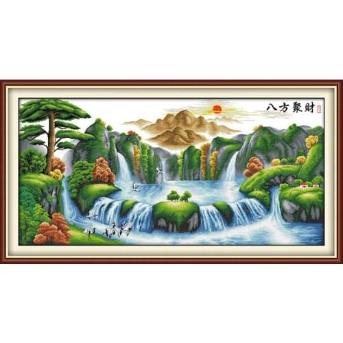 Treasures fill the home from all directions cross stitch kit count printed canvas stitching embroidery DIY handmade needlework